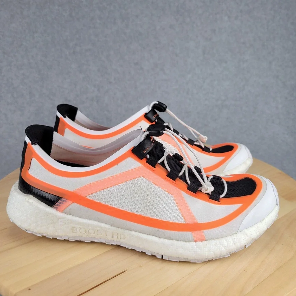 Adidas Stella McCartney Pulseboost HD Women 6 White Orange EF2150 Running Shoes